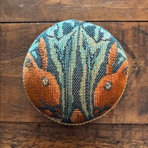Vtg England tapestry Pin Cushion Rabbit